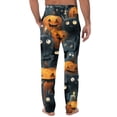 thumbnail image 7 of ASDFVBKG Halloween Themed Men's Casual Pajama Pants with Drawstring Elastic Waist, Comfortable Sleepwear Loose Fit for Lounge, Yoga, and Home Wear, Fun Print Design Black L, 7 of 7