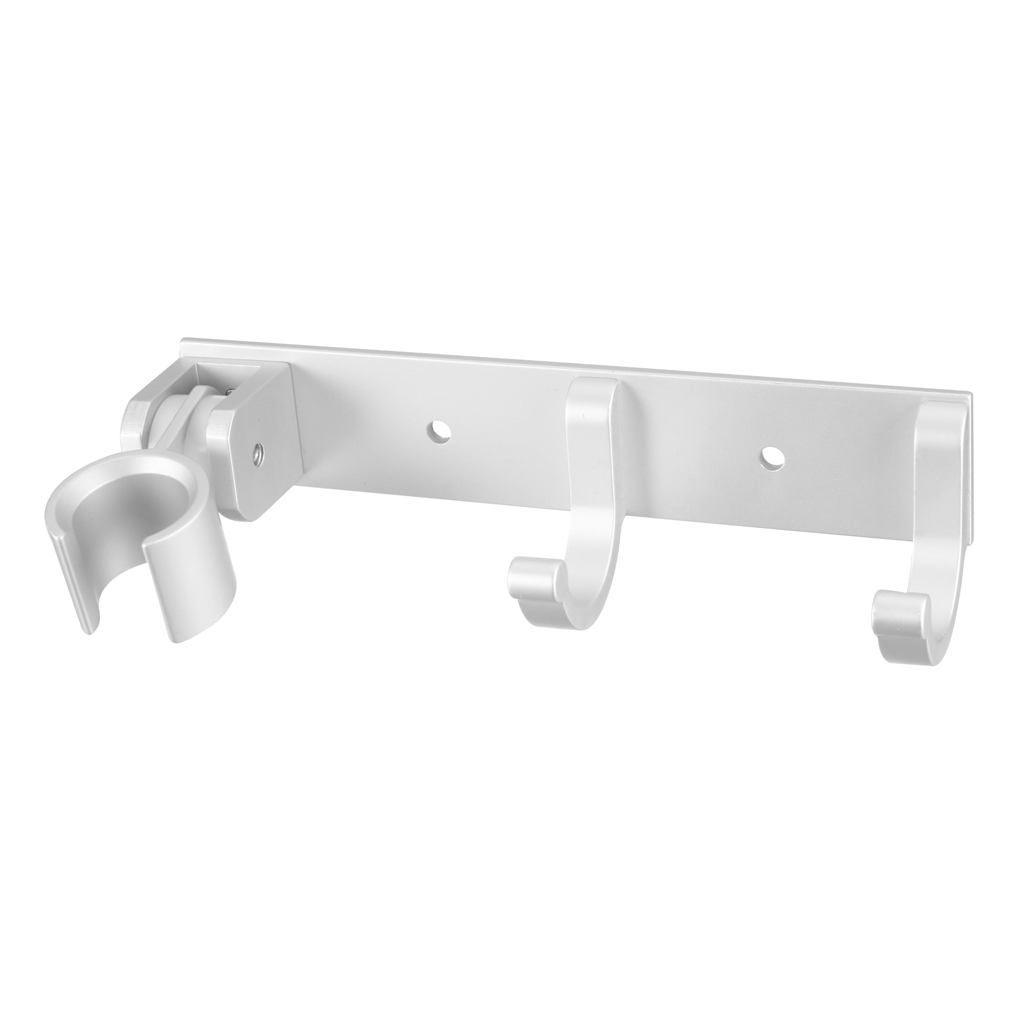 Shower Head Holder with 2 Hanger Hooks Aluminum Wall Mount Handheld