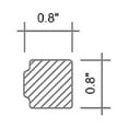 thumbnail image 2 of Apollo Tile 10 pack 0.8-in W x 12-in L Marble Polished Pencil Liner Tile Trim (0.667 Sq ft/case), 2 of 2