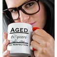 thumbnail image 2 of 3dRose, Aged 60 years to perfection, 11oz Two-Tone Red Mug, 2 of 7
