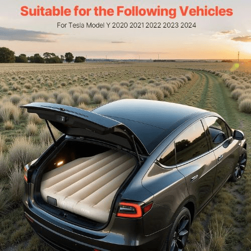 84.1x49.2x7.9 Inch Inflatable Car Air Mattress with Built-in Pump Beige