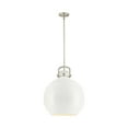 thumbnail image 2 of 410-1SL-SN-M410-16W-Innovations Lighting-Newton Sphere - 1 Light Pendant In Industrial Style-21.38 Inches Tall and 16 Inches Wide-Satin Nickel, 2 of 3