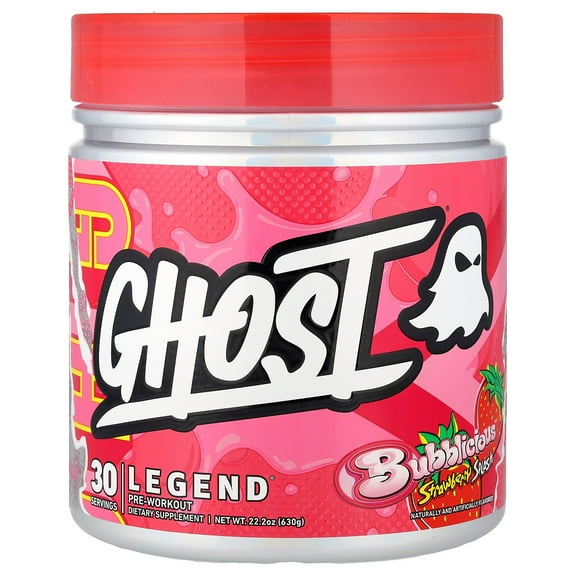 Ghost Legend® All Out Pre-Workout, Bubblicious® Strawberry Splash, 22.2 oz (630 g)
