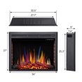 thumbnail image 3 of 36"/39"Electric Fireplace Insert, Retro Recessed Fireplace Heater with Color Adjustment, Remote Control & Timer, 750/1500W, Black, 3 of 6
