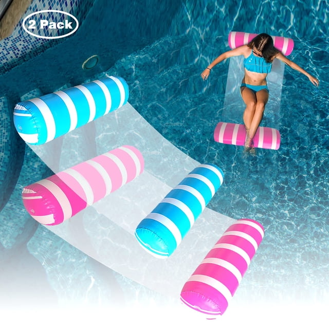 Paquete de 2 hamacas flotantes para piscina acuática para adultos