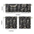 thumbnail image 6 of Kitchen Food Cooking Chef Kitchen Curtains and Valances Set - 3 Piece Kitchen Curtains Sets with Valance for Windows Rod Pocket Machine Washable Kitchen Decor Decorations (54"x18"+2x27.5"x24"), 6 of 6