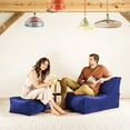thumbnail image 3 of Gouchee Home Rock Velvet Indigo Blue Bean Bag Chair – Polyester Velvet with Polystyrene Bead Filling, Suitable for Adults and Teens, Lightweight & Portable Seating for Dorm or Living Room, 3 of 4