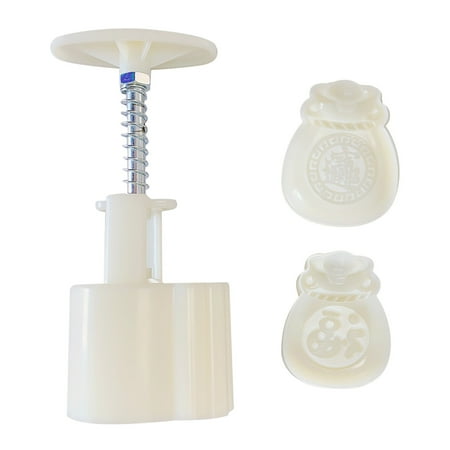 

TINYSOME 50g Plastic Material Mooncake Mold Blessing Bags Shaped Moon Cake Moulds for DIY