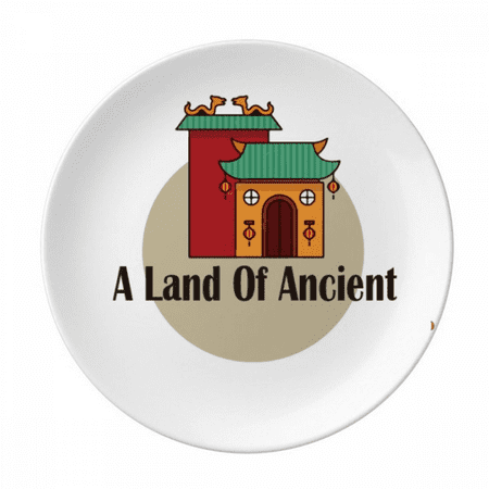

National Day Ancient Country Powerful Plate Decorative Porcelain Salver Tableware Dinner Dish