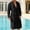Black, variant on Mens Soft Waistband Robes Lightweight Mid Length Summer Robe Comfy Soft Dude With Pockets Long Sleeve Kimono Bathrobe Sleepwear Red M