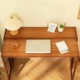 thumbnail image 6 of Foldable Bamboo Workstation, Compact Desk for Standing in Bedroom, Kitchen, and Studio Spaces (Brown), 6 of 10