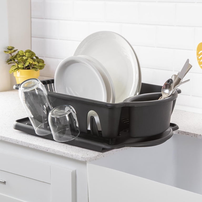 Tribello 2-Piece Sink Dish Drying Rack Set, Black photo 4