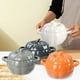 thumbnail image 1 of Cuenco de sopa de cerámica con tapa | Forma de calabaza | Bol grande de fideos dobles de orejas de 1800ML | Blanco Negro Naranja Gris | Versátil para uso en cocinas domésticas | 1 pieza incluida, 1 of 6