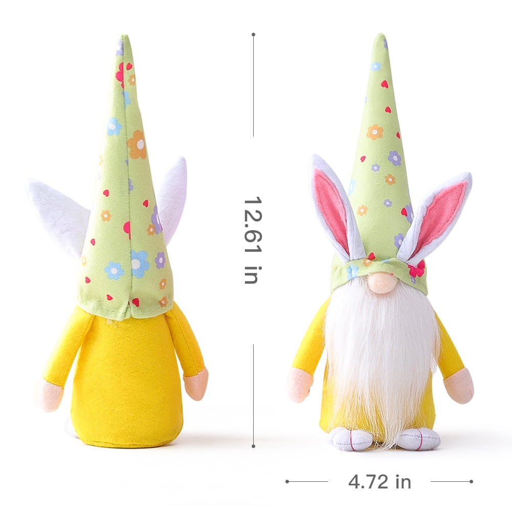 Kepooman Plush Long Hat Rabbit Gnome for Gifts Girl Room Decor, Rabbit Ears, Yellow Kepooman Plush Long Hat Rabbit Gnome for Gifts Girl Room Decor, Rabbit Ears, Yellow