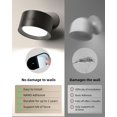 thumbnail image 4 of Luces LED de pared AMETHEUS, 3 colores, temperaturas, 2 unidades, color negro, 4 of 8