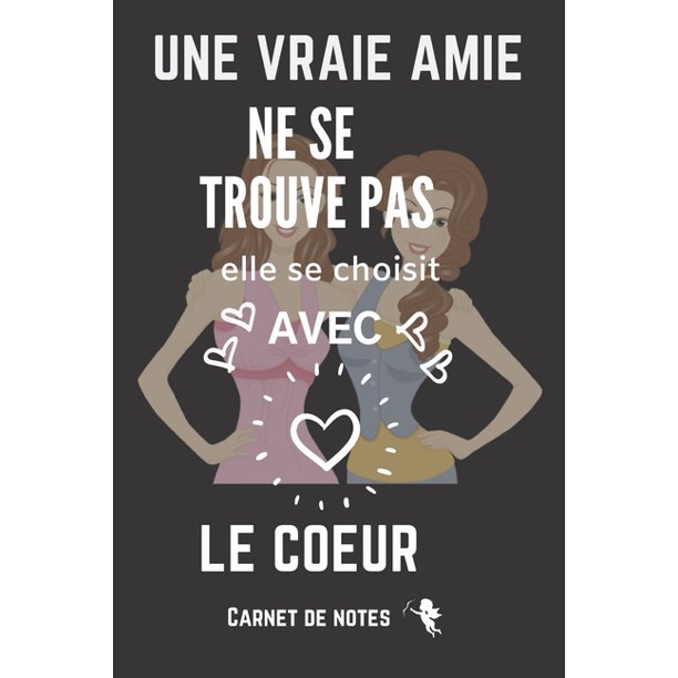 Une Vraie Amie Se Choisit Avec Le Coeur Excellente Idee De Cadeau Originale A Offrir A