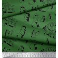 thumbnail image 2 of Soimoi polyester Crepe Fabric Easter Island Statue Face Decor Fabric Printed Yard 42 Inch Wide, 2 of 3