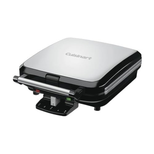 Máquina para hacer gofres Cuisinart WAF-150NAS, cuadrada, belga, 4 rebanadas