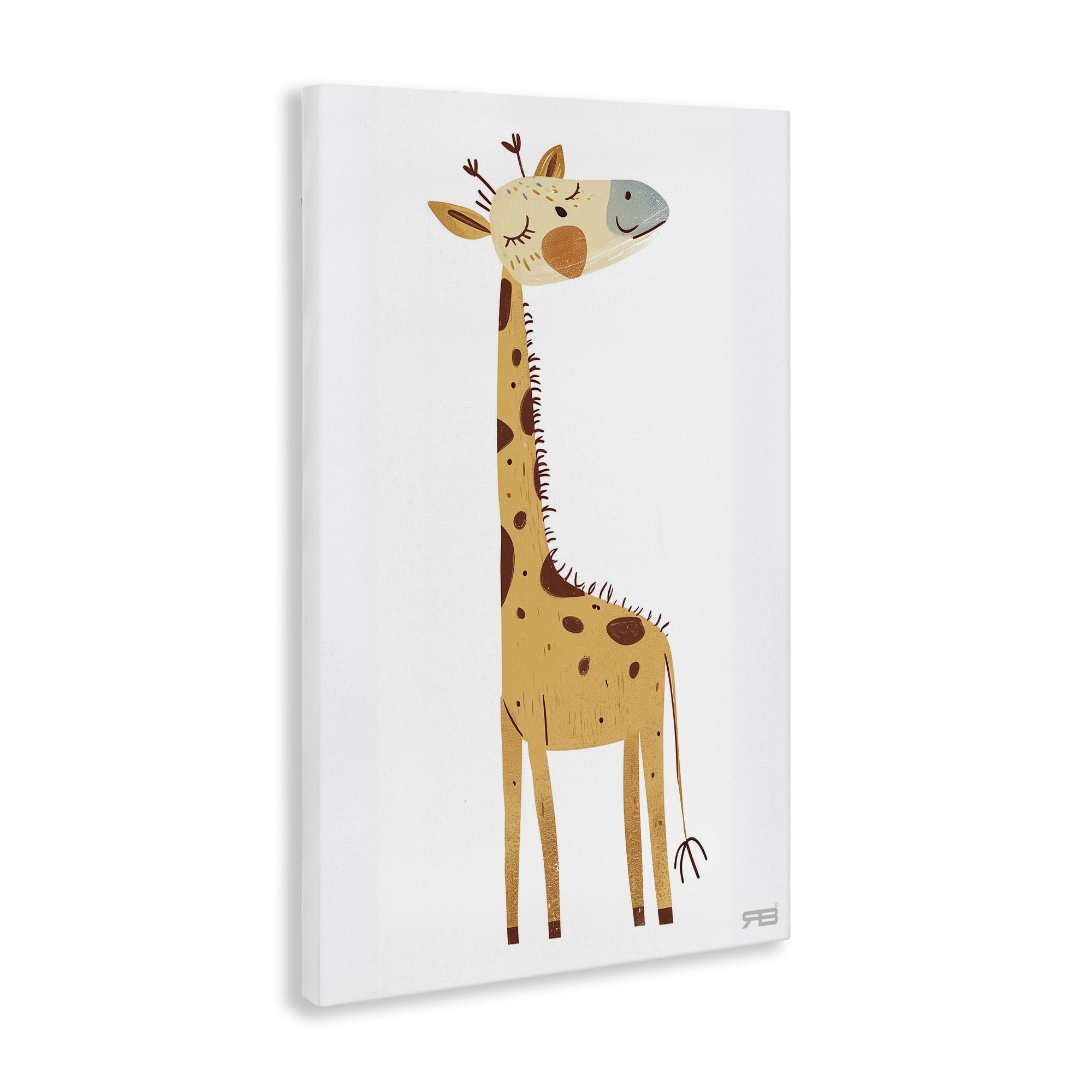 Stupell Industries Happy Giraffe Winking Animals & Insects Painting Gallery Wrapped Canvas Art Print Wall Art, 24 x 36