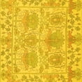 thumbnail image 1 of Ahgly Company Machine Washable Indoor Square Abstract Yellow Modern Area Rugs, 3' Square, 1 of 4