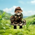 thumbnail image 4 of FeiFu Dwarf Ground Planting Ornament 2D Garden Stake Outdoor Potted Decoration Whimsical Yard Art Character Figure Decor Piece C, 4 of 5