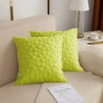 thumbnail image 2 of Quilted Floral Throw Pillow Covers 26 x 26 Inch (Set of 2, Lime), 2 of 7
