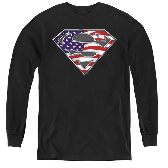 Superman - All American Shield - Youth Long Sleeve Shirt - X-Large