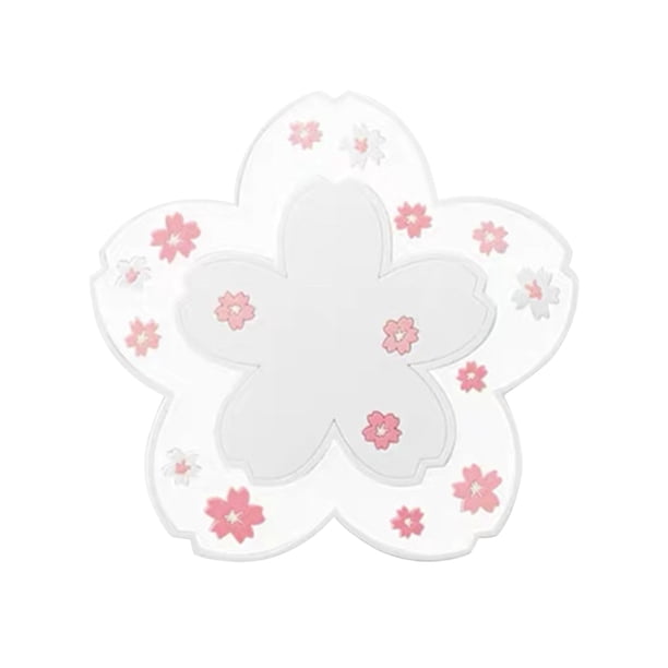 Advancent 1 Uds. Taza de aislamiento térmico de flor de cerezo de estilo japonés, alfombrilla para taza de té, taza antideslizante para té de la leche, Mostrada Blanco S Advancent HA002613-02