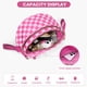 thumbnail image 5 of Bolso bandolera con estampado de cuadros de nylon color rojo rosado, 5 of 6