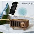 thumbnail image 4 of Retro Radio with Bluetooth, FM AM SW Kitchen Radio Retro Battery Radio Portable Nostalgic Radio Battery Operated Retro Radio Wood with Bluetooth 5.0 Yellow, 4 of 8