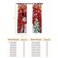 thumbnail image 6 of Fsddascl Red Snowman Christmas Blackout Curtains for Bedroom/Living Room, Thermal Insulated Kitchen Curtains, Xmas Balls Snowflake Pine Needle Grommet Darkening Window Treatment Drapes 52"x72"x2, 6 of 6