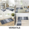 thumbnail image 6 of Ileading Traditional 5 Piece Large Size Microfiber Washable Bathroom Rug Set, Grey, 6 of 8
