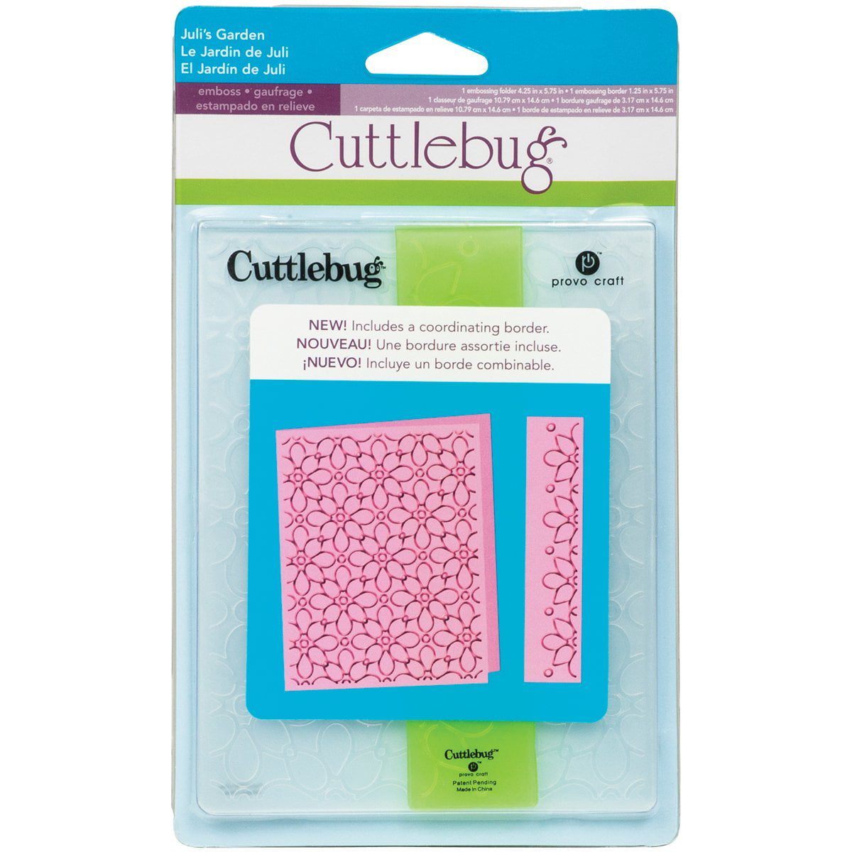 Cuttlebug Cricut A2 Embossing Folder and Border Paper Crafts Love Triangle 