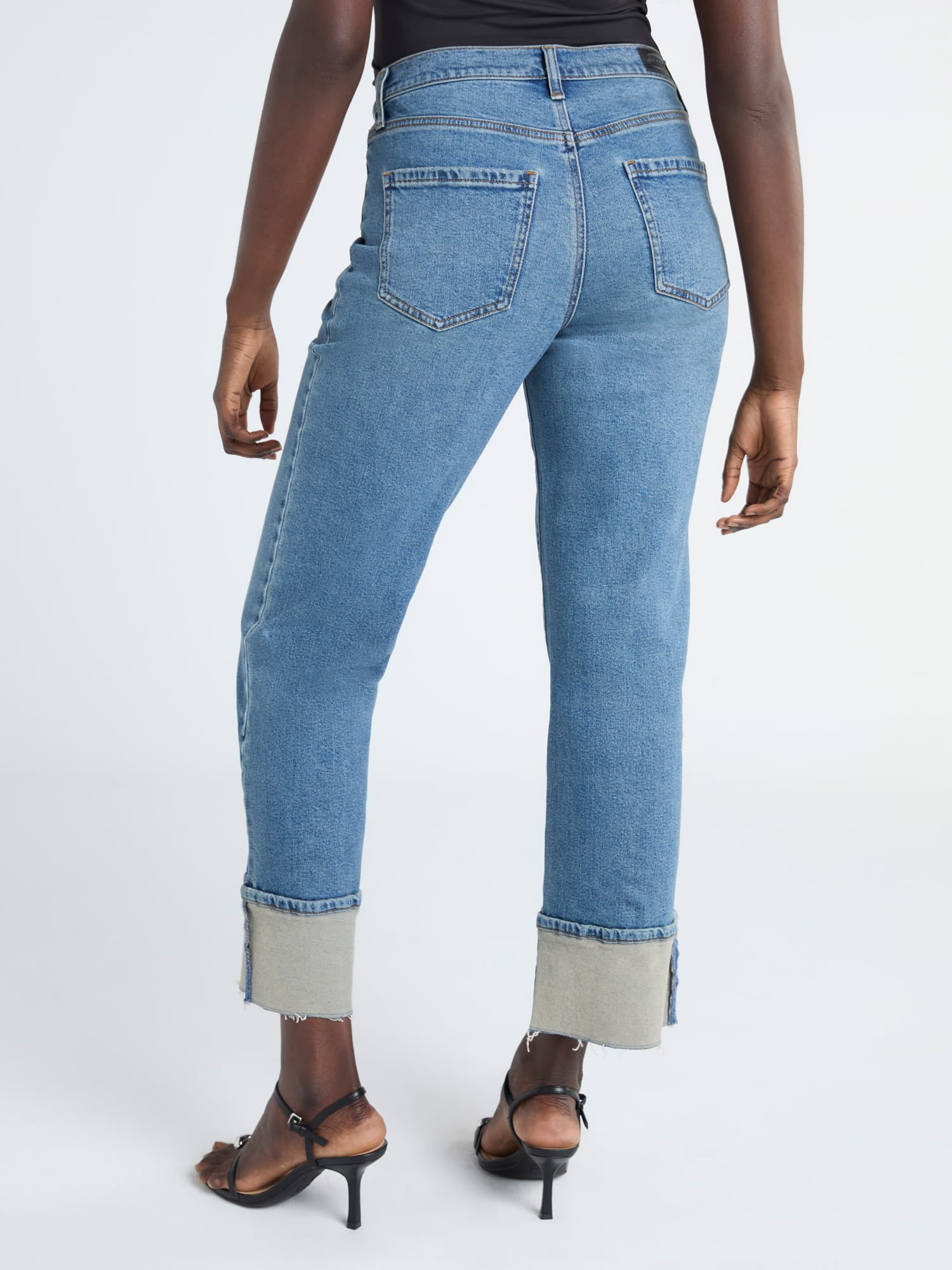 Scoop Women's and Women's Plus Benton Cuffed Ankle Jeans, 25", 27", and 29" Inseams, Sizes 0-26W