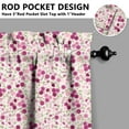 thumbnail image 3 of Boho Floral Curtains - 2 PCS Tropical Flower & Leaves, Watercolor Design, Rod Pocket, Farmhouse Style, 3 of 4