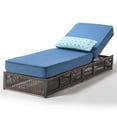 thumbnail image 6 of Opohoro Adjustable Outdoor Rattan Wicker Chaise Lounge for Patio, Poolside with UV-Resistant 5" Thick Cushion - Blue, 6 of 12