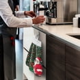 thumbnail image 5 of ZIATUBLE Xmas Santa Claus Hanging Kitchen Towel Reusable Tea Towels for Kitchen with Snap Button Dish Towel Hand Towels Set 3 Piece with Hanging Loop Hand Tie Towel Elastic Kitchen Hand Towels, 5 of 7
