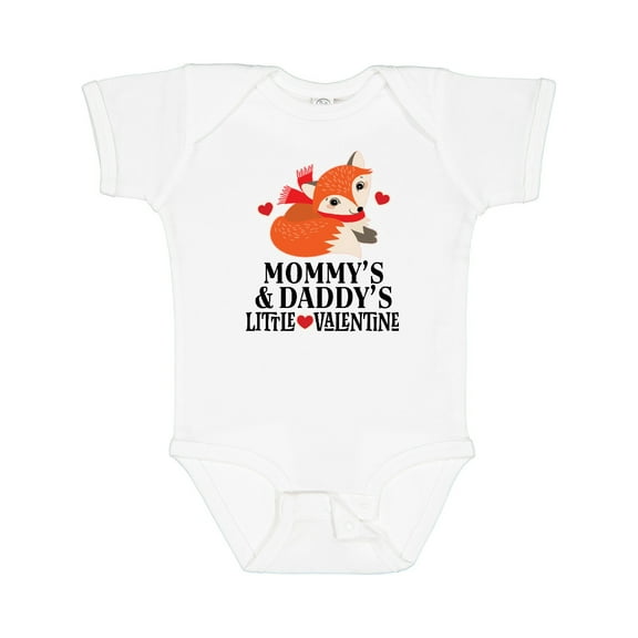 Inktastic Valentines Day Fox Mommy and Daddy Boys or Girls Baby Bodysuit