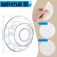 thumbnail image 2 of 3 Pieces Bath Overflow Drain Cover Set Tub Overflow Stopper Bathtub Overflow Drain Cover Stopper PVC Bathtub Plug Large Silicone Drain Plug Flat Suction Cover for Deep Water Bath, 2 of 7
