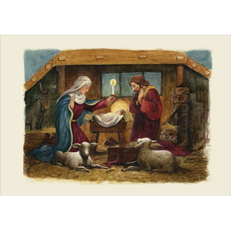 Designer Greetings The Nativity Box of 18 Religious Christmas Cards