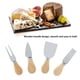 thumbnail image 1 of Juego de Cuchillos para Queso 4 Piezas ANGGREK Acero Inoxidable Madera, 1 of 8