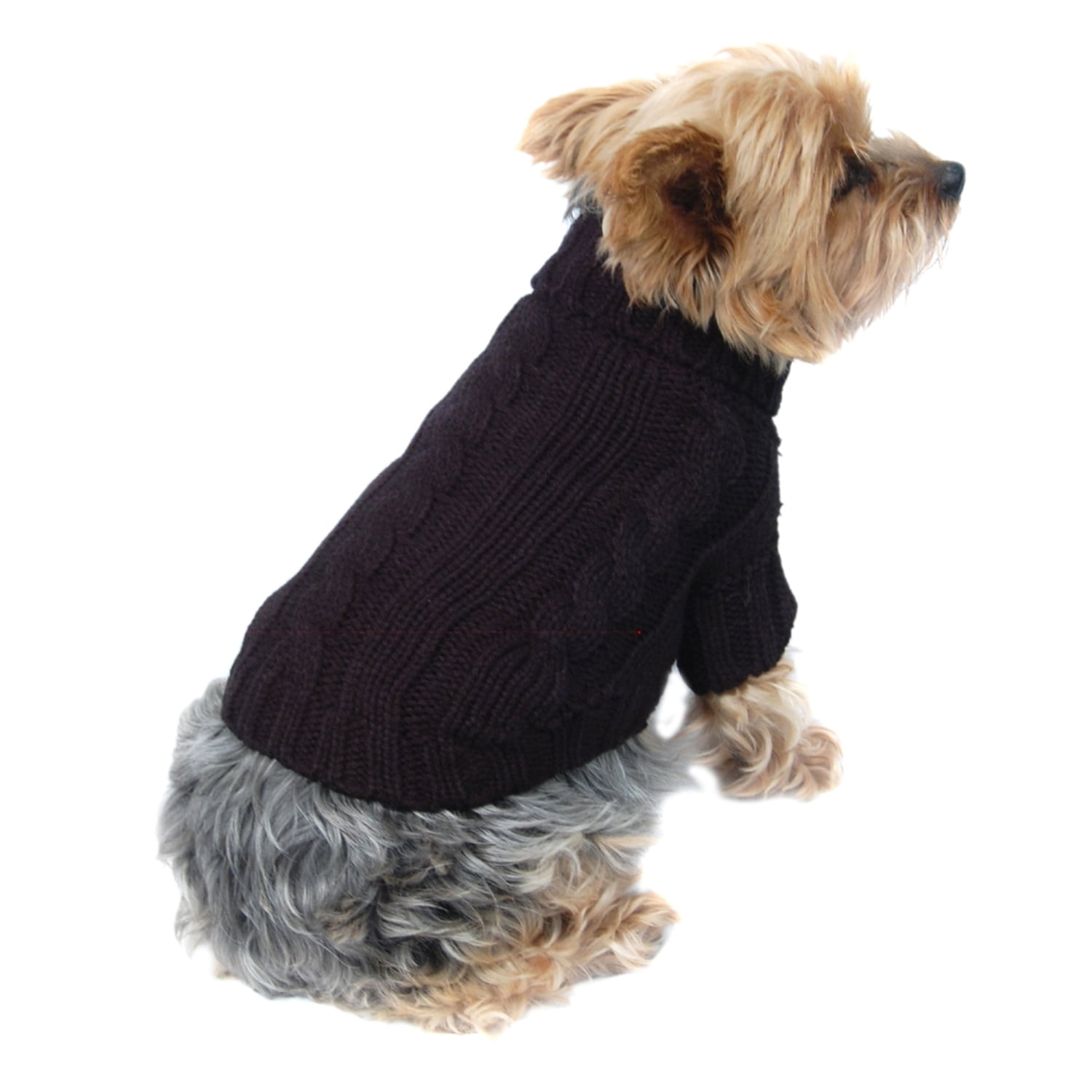 Black Pet Dog Cat Sweater Puppy Knit Jacket Clothes Apparel For Medium Dog (Size: M) (Gift for ...