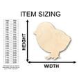 thumbnail image 2 of Unfinished Wood Baby Chick Shape - Craft - up to 36" DIY 1" / 1/8", 2 of 3