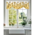 thumbnail image 2 of Sunflower Tie Up Valances Curtain, Adjustable Kitchen Summer Flower Yellow Plant Gradient Background Valances for Windows Decor, Rod Pocket Short Curtains Set for Bedroom/Bathroom, 42"x18", 2 of 8
