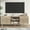 Oak Color, variant on TV Stand for TVs up to 70", Entertainment Center with Sliding Door, TV Console for Living Room, Black
