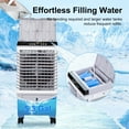 thumbnail image 6 of Uthfy Evaporative Air Cooler, Swamp Cooler with 5.3 Gallon Water Tank, 4 Ice Box, Remote, 12H Timer, 110°Oscillation, Portable Air Cooler Cooling Fan with 3 Speeds for Bedroom Home Office, 6 of 7