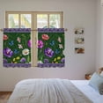 thumbnail image 3 of Spring Flowers Kitchen Curtains 45 Inch Length, Boho Botanical Budding Garden Florals Tiers Curtains for Bathroom Bedroom Cafe, Light Filtering Small Window Treatment Short Drapes 2 Panels 42"Wx45"L, 3 of 8