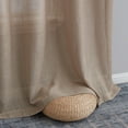 thumbnail image 5 of THD Serena Faux Linen Textured Semi Sheer Privacy Light Filtering Transparent Window Grommet Thick Curtains Drapery Panels for Bedroom & Living Room, 2 Panels, 5 of 6