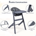 thumbnail image 4 of Gymax 3-in-1 Washable Baby High Chair w/Detachable & Adjustable Tray Extra Footrest, 4 of 9
