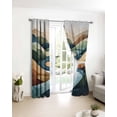 thumbnail image 3 of Colorful Abstract Art Blackout Curtains for Bedroom/Living Room, Thermal Insulated Kitchen Curtains, Mountain Modern Watercolor Grommet Darkening Window Treatment Drapes 27.5"x39"x2, 3 of 8